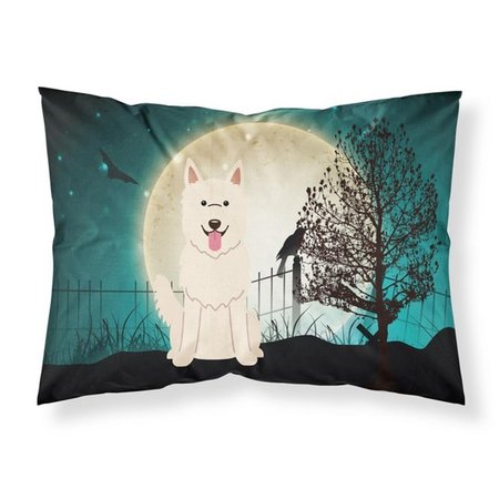 MICASA Halloween Scary White German Shepherd Fabric Standard Pillowcase&#44; 20.5 x 0.25 x 30 in. MI223554